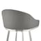 Armen Living Noran Swivel Bar Stool in Brushed Stainless Steel with Gray Faux Leather 840254335714 - alternate 10
